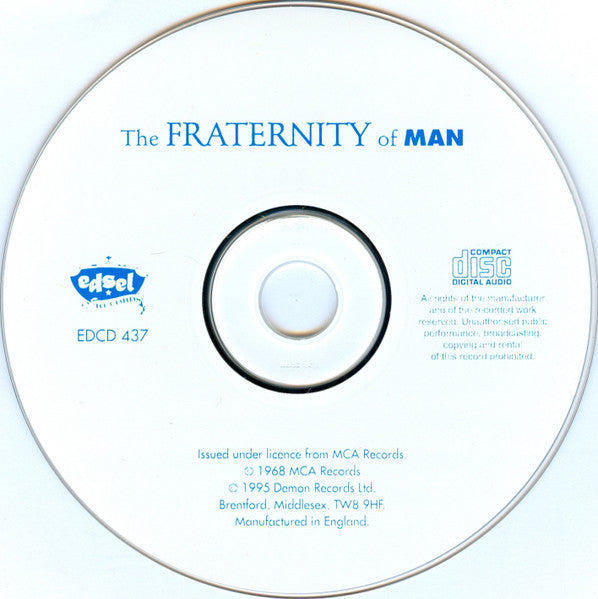 Image of Label Cover of 5035265E: CD - THE FRATERNITY OF MAN, The Fraternity Of Man (Edsel Records; EDCD 437, UK 1995, Jewel Case)   VG+/VG+