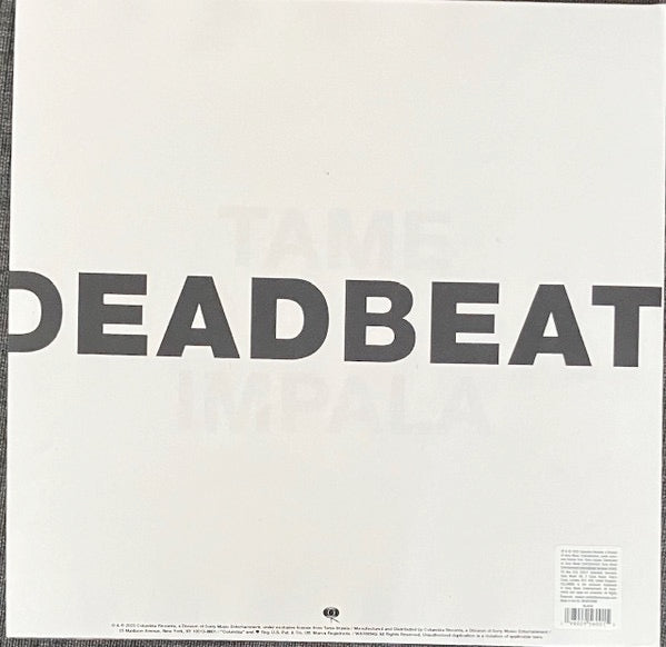 Image of Back Cover of 2xLP - NEW/NEW - TAME IMPALA, Deadbeat (Columbia; 19802956001, Europe 2025 Reissue, Gatefold, 2 Inners & Booket, Black Vinyl), ,  - 5015424C