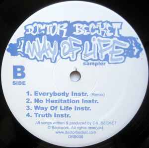 Image of Back Cover of 12" EP - EX/EX - DOCTOR BECKET, Way Of Life Sampler (; DRB008, US 2005), ,  - 5045191S