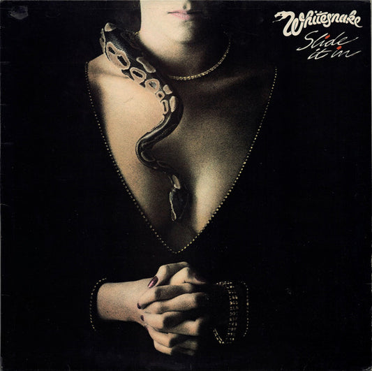 Image of Front Cover of 5015454C: LP - WHITESNAKE, Slide It In (Liberty; LBG 2400001, UK 1984, Inner With Thumb Cut On Side A Lyrics, Barcode, Utopia Runouts)   VG/VG