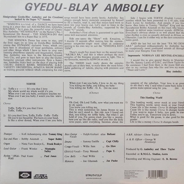 Image of Back Cover of LP - NEW/NEW - GYEDU BLAY AMBOLLEY, Simigwa (Strut; STRUT472LP, Germany 2025 Reissue, Insert), ,  - 5015484C