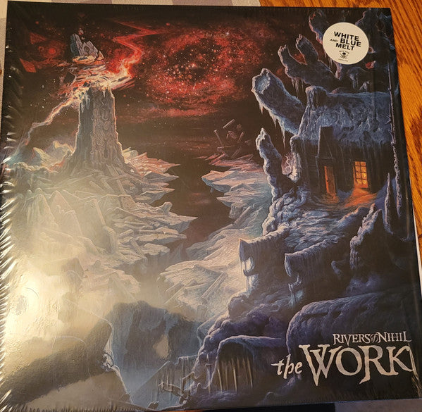 Image of Front Cover of 2xLP - VG/VG+ - RIVERS OF NIHIL, The Work (Metal Blade Records; 3984-25193-1, USA & Canada 2021, Gatefold, Insert, White and Blue Melt Vinyl), Light ring wear to sleeve.   Barcode differs from discogs link.,  - 5025440E