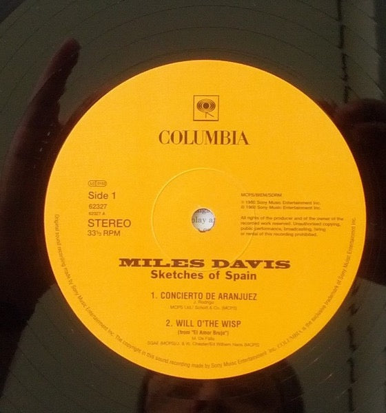 Image of Label Cover of LP - EX/EX - MILES DAVIS, Sketches Of Spain (Columbia; 62327, Europe 1990s Reissue, Stickered Plastic Sleeve), ,  - 5015487C
