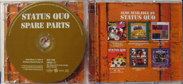 Image of Label Cover of 5055160S: 2xCD - STATUS QUO, Spare Parts (Castle Music; CMEDD 717, UK 2003 Reissue, Slipcase With Hype Sticker)   VG+/VG+