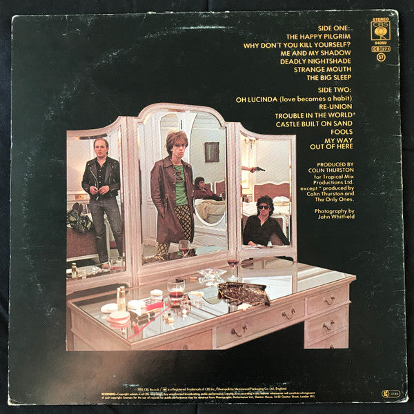 Image of Back Cover of 3215113C: LP - THE ONLY ONES, Baby's Got a Gun (CBS; 84089, UK 1980, Insert) Nice copy, Clean glossy disc, Sleeve still in opened shrinkwrap  VG+/VG+