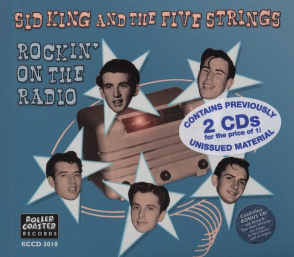 Image of Front Cover of 2xCD - VG+/VG+ - SID KING & THE FIVE STRINGS, Rockin' On The Radio (Rollercoaster Records; RCCD 3018, UK 2000, Triple Gatefold, Booklet), ,  - 5015529C