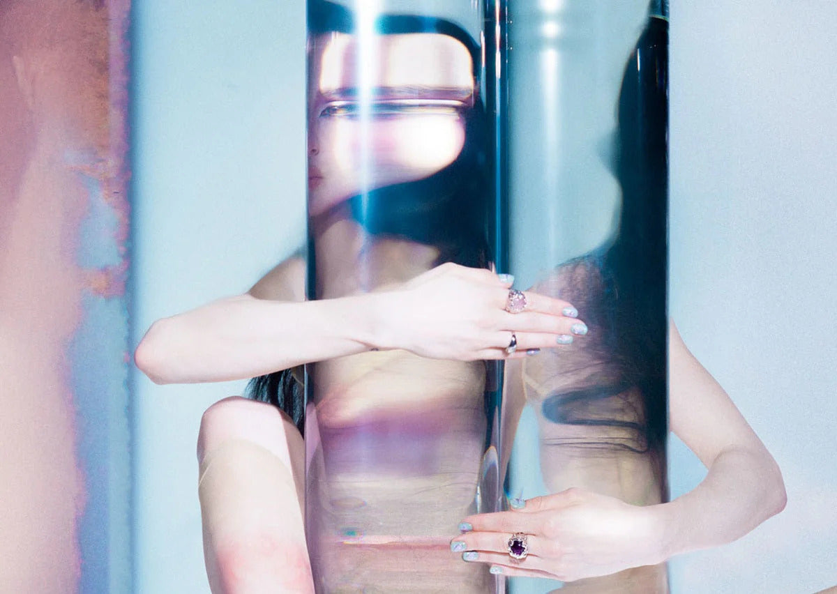 Image of Front Cover of LP - NEW/NEW - POPPY, Empty Hands (Sumerian Records; SUM3671, Europe 2026, Gatefold, Insert, Indies Exclusive Pink in Ice Blue with Pink and Blue Splatter coloured vinyl, Download code), ,  - 0416010C