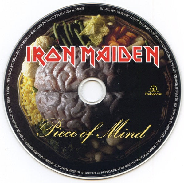 Image of Label Cover of CD - M/M - IRON MAIDEN, Piece Of Mind (Parlophone; 0190295567729, Europe 2018 Reissue, Digipak), Still SEALED In Stickered Shrinkwrap,  - 1216380C