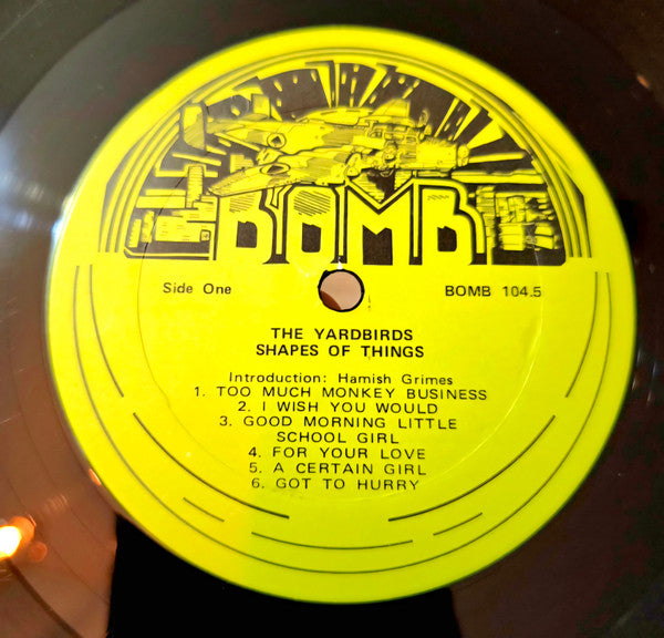 Image of Label Cover of 2xLP - VG/VG - THE YARDBIRDS, Shapes Of Things (Bomb Records; BOMB 104.5, Canada 1978 Reissue, Gatefold, PARA Runouts), Light Marks only, Ring Wear,  - 5115101C