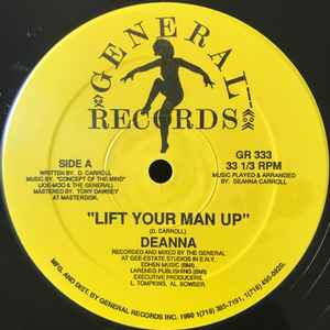Image of Back Cover of 12" - /G+ - DEANNA, It's All Up To You (General Records; GR 333, US 1990), Lots of light hairlines and some storage marks. Close to VG., SIDE 1	A		It's All Up To YouSIDE A	B		Lift Your Man Up - 5115090C