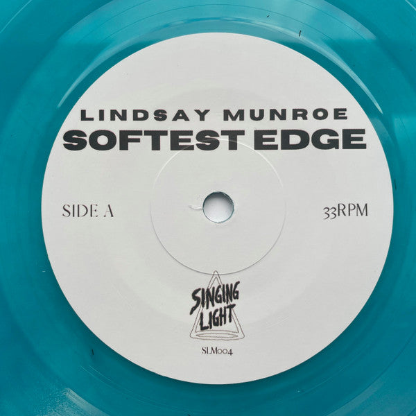 Image of Label Cover of 7" EP - VG/EX - LINDSAY MUNROE, Softest Edge (Not On Label ; none, UK 2021, Picture Sleeve, Signed, Turquoise Vinyl), Sleeve Creased,  - 5125128E