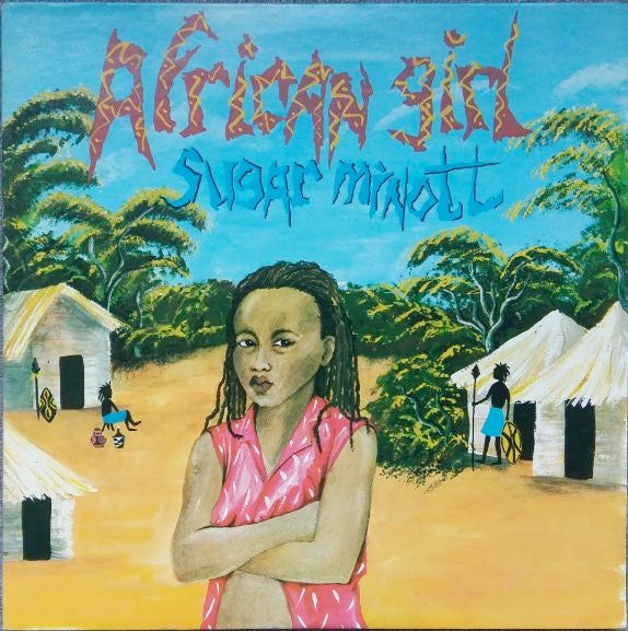 Image of Front Cover of LP - F/G+ - SUGAR MINOTT, African Girl (Black Roots; BR LP 3000, US 1981), Plays fine well above grade. Lots of wear on sleeve, spine completely split.,  - 5115151C