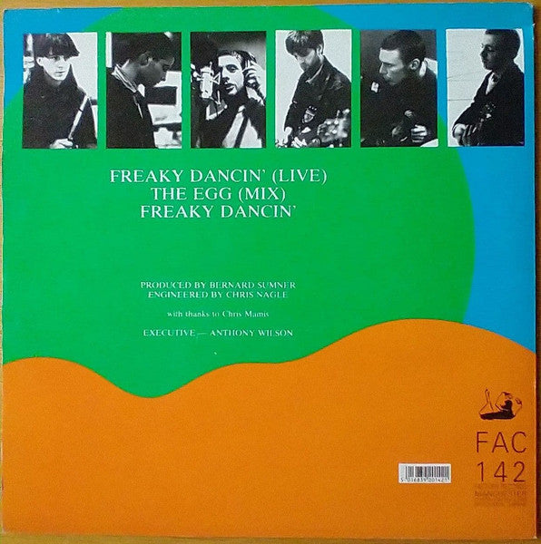 Image of Back Cover of 12" - VG/VG - HAPPY MONDAYS, Freaky Dancin'/The Egg (Factory; FAC 142, UK 1988 Reissue, Picture Sleeve), Stain on sleeve,  - 2116328C