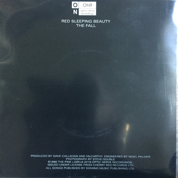 Image of Back Cover of 5125222E: 7" - MCCARTHY, Red Sleeping Beauty / From The Damned (Optic Nerve Recordings; ON9, UK 2019 Reissue, Picture Sleeve, Poster & Postcard, Red Vinyl, Pre-Stereolab)   EX/EX