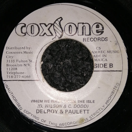 Image of Front Cover of 7" - /VG+ - DELROY WILSON / DELROY & PAULETTE, It's Impossible / When We Walk Down The Isle (Coxsone Records; , Jamaica 1990s Reissue), Light marks and pressing imperfections.,  - 5115356C