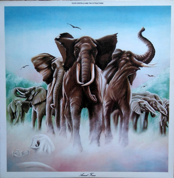 Image of Front Cover of LP - VG/VG+ - ELVIS COSTELLO AND THE ATTRACTIONS, Armed Forces (Imp Records; FIEND 21, UK 1984 Reissue, Company Insert), Light Edge and Ring Wear,  - 1646260S