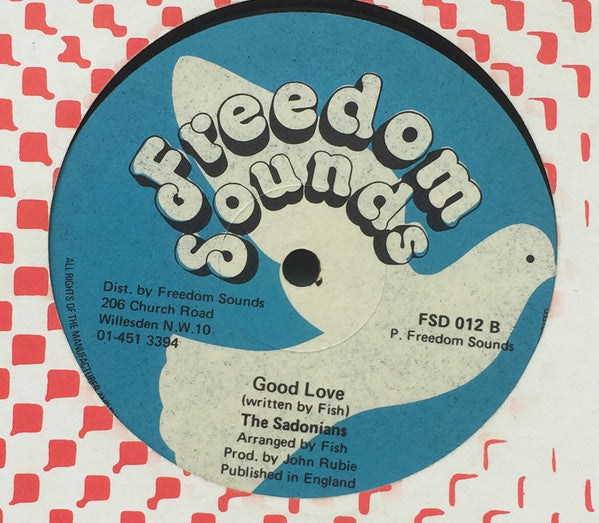 Image of Front Cover of 12" - VG/VG+ - THE SADONIANS, Goodbye My Love (Freedom Sounds; FSD 012, UK 1979, Company Sleeve), ,  - 5115367C