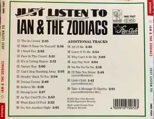 Image of Back Cover of CD - VG+/VG+ - IAN & THE ZODIACS, Just Listen To Ian & The Zodiacs (Repertoire Records; IMS 7007, Germany 1994, Jewel Case, Booklet), ,  - 5135234E