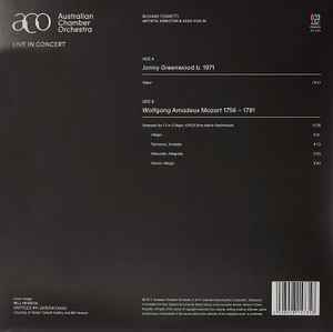 Image of Back Cover of LP - VG/VG+ - JONNY GREENWOOD / WOLFGANG AMADEUS MOZART - AUSTRALIAN CHAMBER ORCHESTRA, RICHARD TOGNETTI, Water / Night Music (ABC Classics; 481 5735, Australia 2017, Gatefold, Insert), Sleeve has some shelf wear but is still nice.,  - 5115324C