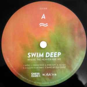 Image of Label Cover of LP - VG/VG+ - SWIM DEEP, Where The Heaven Are We (Chess Club; CCLP02, UK & Europe 2013, Insert, Signed by full band, with Bonus 7"), Feint ring wear,  - 5145209S