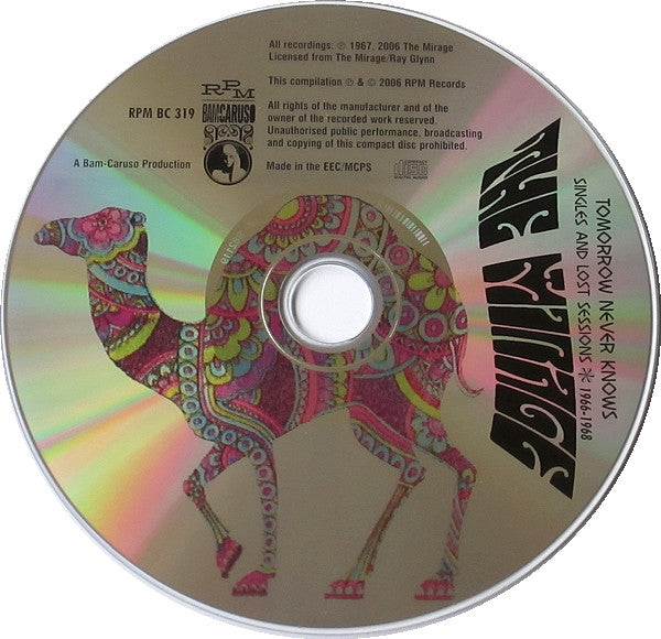 Image of Label Cover of 5155171S: CD - THE MIRAGE, Tomorrow Never Knows - Singles And Lost Sessions 1966-1968 (RPM Records; RPM BC 319, UK 2006)   VG+/VG+
