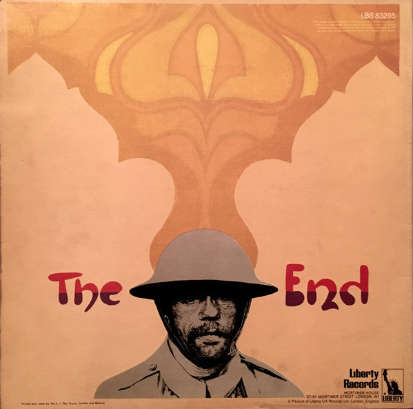 Image of Back Cover of 0426174E: LP - GROUNDHOGS, Thank Christ For The Bomb (Liberty; LBS 83295, UK 1970, Textured Gatefold Sleeve, Blue Labels) Surface noise. Scuffs and hairlines. Edge wear, very heavy to spine, sticker damage on back of sleeve, heavy staining, water damage, tears.  G/G+