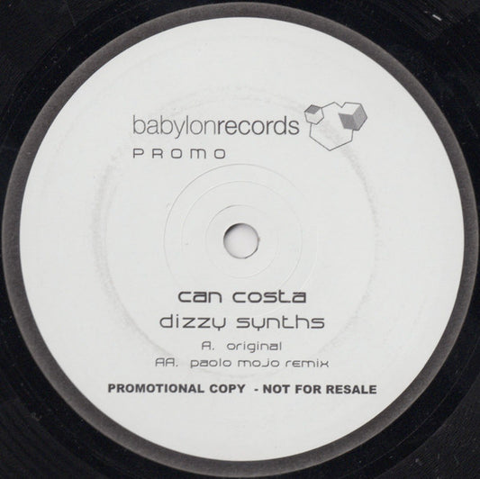 Image of Front Cover of 5215004C: 12" - CAN COSTA, Dizzy Synths (Babylon Records; BABYLON004, Europe 2005, Promo) Light marks, storage and hairlines. Close to VG.  /G+