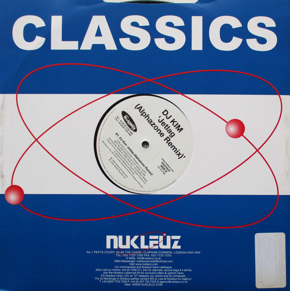 Image of Back Cover of 5215006C: 12" - ORGAN DONORS / DJ KIM, 99.9 / Jetlag (Alphazone Remix) (Nukleuz; 0684PNUK, UK 2005, Company Sleeve) Lots of light marks and hairlines throughout.  VG/G+