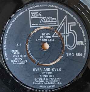Image of Back Cover of 7" - /VG - THE SUPREMES, I Guess I'll Miss The Man / Over And Over (Tamla Motown; TMG 884, UK 1974, Promo), ,  - 5225026E