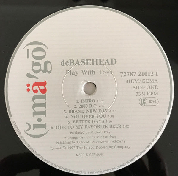 Image of Label Cover of LP - VG/G+ - DCBASEHEAD, Play With Toys (Imago; 72787 21012 1, Europe 1992), ,  - 5225188E