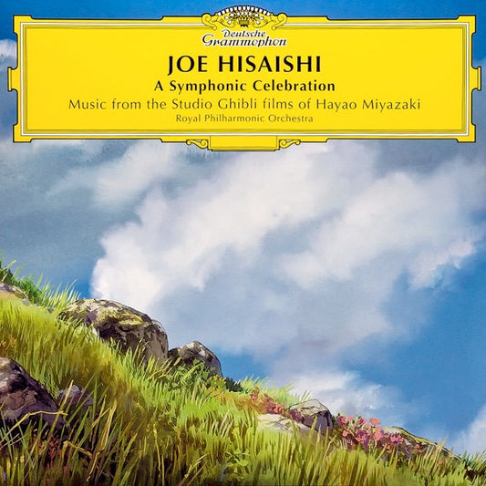Image of Front Cover of 2xLP - NEW/NEW - JOE HISAISHI, ROYAL PHILHARMONIC ORCHESTRA, A Symphonic Celebration (Music From The Studio Ghibli Films Of Hayao Miyazaki) (Deutsche Grammophon; 5812138, Germany 2023, Gatefold, Transparent Yellow Vinyl), ,  - 2136167E