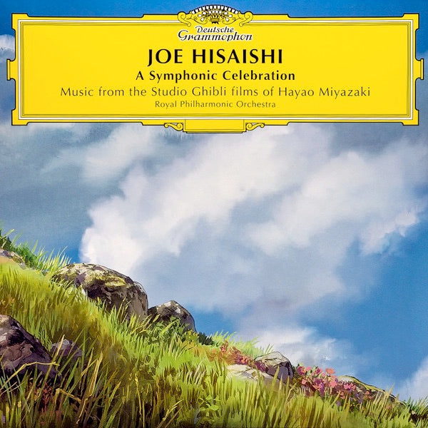 Image of Front Cover of 2xLP - NEW/NEW - JOE HISAISHI, ROYAL PHILHARMONIC ORCHESTRA, A Symphonic Celebration (Music From The Studio Ghibli Films Of Hayao Miyazaki) (Deutsche Grammophon; 5812138, Germany 2023, Gatefold, Transparent Yellow Vinyl), ,  - 2136167E
