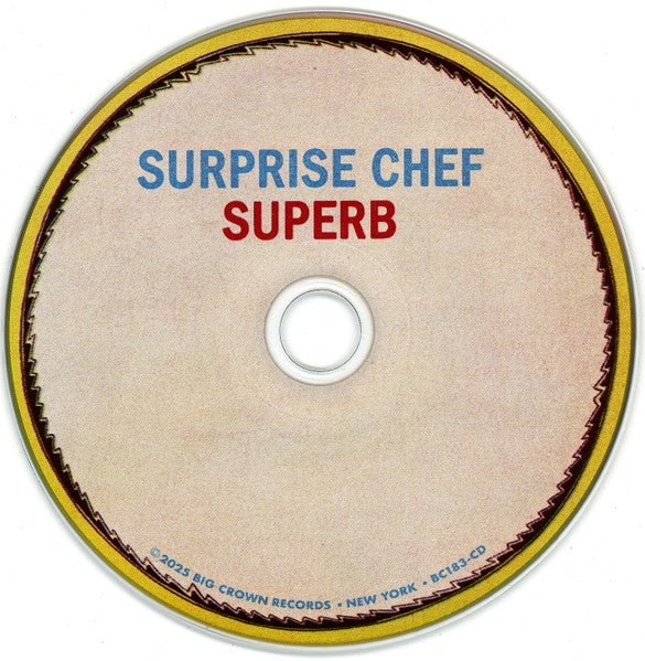 Image of Label Cover of CD - VG+/VG+ - SURPRISE CHEF, Superb (Big Crown Records; BC183-CD, USA & Europe 2025, Digipak), Opened Instore,  - 2616454C