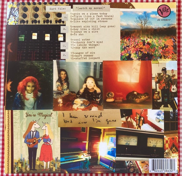 Image of Back Cover of 2xLP - NEW/NEW - KURT VILE, (Watch My Moves) (Verve Records; B0034851-01, USA, Canada & Europe 2022, Emerald Translucent Vinyl), ,  - 5235149E
