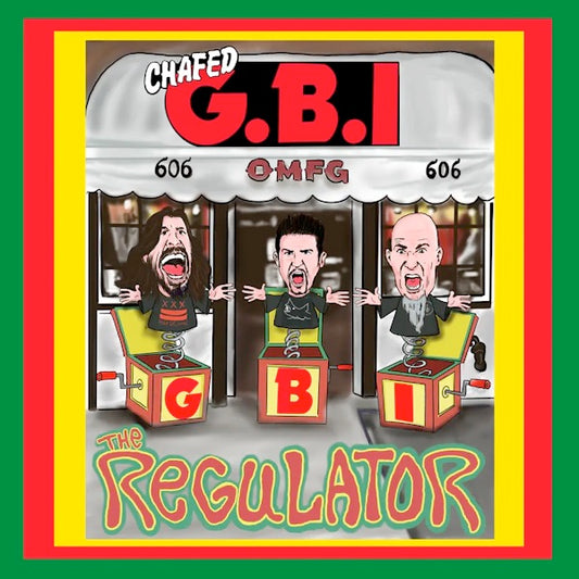 Image of Front Cover of 7" - VG+/VG+ - GROHL, BENANTE, IAN (G.B.I), The Regulator (Megaforce; MEGAGBI7, Worldwide 2024, Picture Sleeve, Single-sided 7" with Etched B-Side, Yellow Splatter), ,  - 0156026S