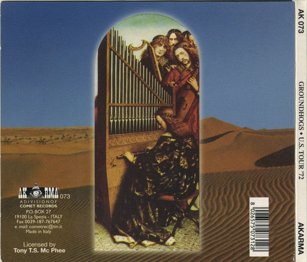 Image of Back Cover of CD - VG+/VG+ - GROUNDHOGS, U.S. Tour '72 (Akarma; AK 073, Italy 1999, Digipak), ,  - 0116013C