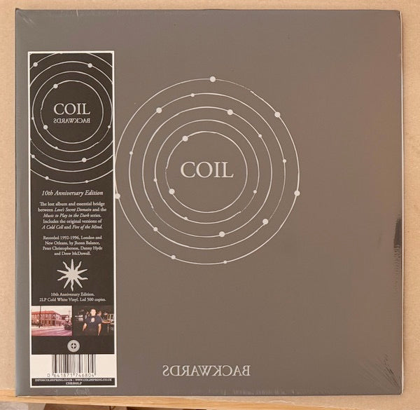 Image of Front Cover of 2xLP - NEW/NEW - COIL, Backwards (COLD SPRING; CSR203LPW, Europe 2026 Reissue, Gatefold, Indies Exclusive White Vinyl, Double LP in matt-laminate gatefold sleeve with silver detail), ,  - 1816084C