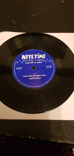 Image of Back Cover of 7" - /VG - DOUG BANK, I Just Kept On Dancing / Baby Since You Went Away (NITETIME; NT 1001, US Reissue), Light hairlines.,  - 0126041E
