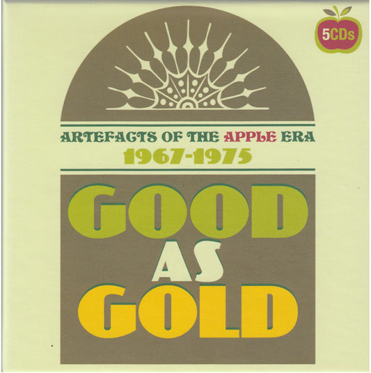 Image of Front Cover of 0136010E: 5xCD - VARIOUS, Good As Gold (Artefacts Of The Apple Era 1967-1975) (Grapefruit Records; CRSEGBOX093, Europe 2021, Box Set)   EX/EX