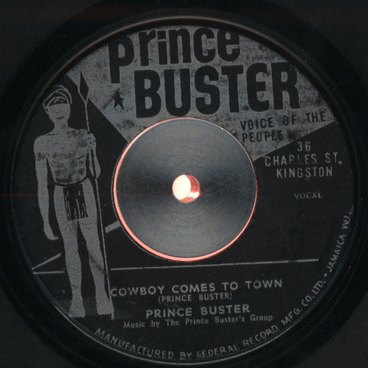 Image of Front Cover of 7" - /G+ - PRINCE BUSTER, One Hand Wash The Other / Cowboy Comes To Town (Prince Buster Voice Of The People; , Jamaica 1962), Lots of lines, plays above grade.,  - 0116338C