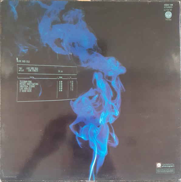 Image of Back Cover of LP - VG/VG - DIRE STRAITS, Love Over Gold (Vertigo; 6359 109, Netherlands 1982, Inner, STEMRA), Edge Wear,  - 4346132S