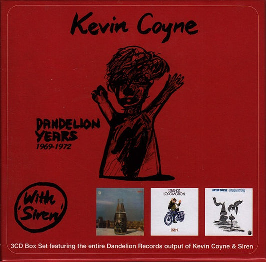 Image of Front Cover of 3xCD - VG+/VG+ - KEVIN COYNE WITH SIREN, Dandelion Years 1969-1972 (Cherry Red; CRCDM BOX2, UK 2007, Box Set, 3 Inners & Booket), Stickered Sleeve,  - 0116437C