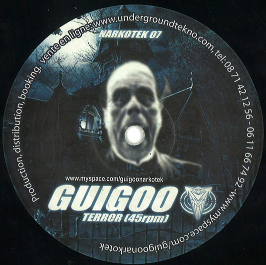 Image of Front Cover of 0126153E: 12" - GUIGOO / KEFRAN, Narkotek 07 (Narkotek; NKT 07, France 2007, Die Cut Company Sleeve) Strong G+, light marks only.  VG/G+