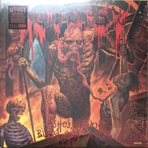 Image of Front Cover of LP - VG+/VG+ - AUTOPSY, Ashes, Organs, Blood And Crypts (Peaceville; VILELP1076, UK 2023, Inner And Peaceville Catalogue Insert, Orange Vinyl, Crypts Limitied Edition), Strong VG+,  - 0116408C