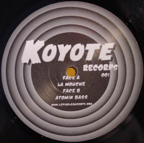 Image of Back Cover of 12" - /VG - NOUT, Koyote 001 (Koyote Records; KOYOTE 01, France 2003, Plain Sleeve), Light Marks only. Plain sleeve only., A	La MoucheB	Atomik Bass - 0126179E