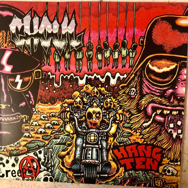 Image of Front Cover of 10" - VG+/VG+ - GHOUL, Hang Ten (Tankcrimes; TC76, US 2014, Stickered Plastic Sleeve, Limited To 300 On Pink/Red Splatter Vinyl), ,  - 0116465C