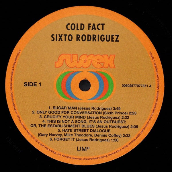 Image of Label Cover of LP - VG+/VG+ - RODRIGUEZ, Cold Fact (UMe; 00602577077371, Europe 2019 Reissue), Sleeve creased.,  - 2426208E