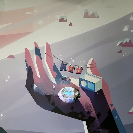 Image of Front Cover of 0246025S: 4x10" LP - VARIOUS, Steven Universe, Vol. 1 (Original Soundtrack) (Iam8bit; 8BIT-8074, US 2018, Hologram and Jewel Embossed Gatefold Sleeve, 4 Die-Cut Inners, Red, Purple, White and Rose Vinyl, DG in matrix on all 8 sides (No RE1 on side H)) one crease on front half of gatefold  VG+/VG+