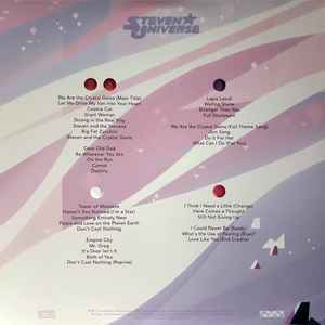 Image of Back Cover of 4x10" LP - VG+/VG+ - VARIOUS, Steven Universe, Vol. 1 (Original Soundtrack) (Iam8bit; 8BIT-8074, US 2018, Hologram and Jewel Embossed Gatefold Sleeve, 4 Die-Cut Inners, Red, Purple, White and Rose Vinyl, DG in matrix on all 8 sides (No RE1 on side H)), one crease on front half of gatefold,  - 0246025S