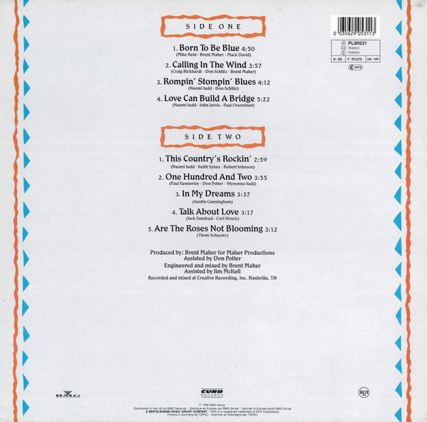 Image of Back Cover of LP - VG+/VG+ - THE JUDDS, Love Can Build A Bridge (RCA ; PL90531, UK & Europe 1990), ,  - 0126215E